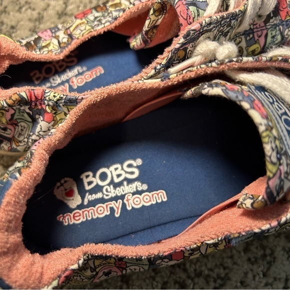 Bobs from Sketchers Memory Foam Beach Bingo Rover Rally Dog Print Slip-Ons - Picture 7 of 9